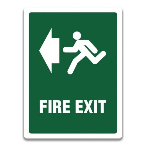 FIRE EXIT LEFT SIGN