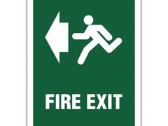 FIRE EXIT LEFT SIGN